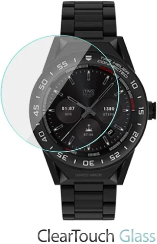 BoxWave Protector de pantalla compatible con Tag Heuer Connected Modular 45 - ClearTouch Glass, protección de pantalla de vidrio templado 9H