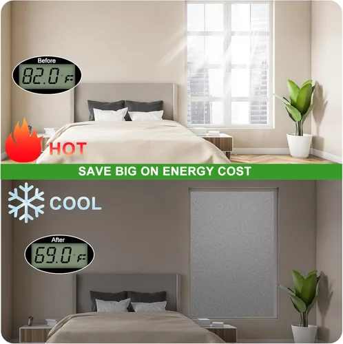 Miniatura 5 de Hoja de Aislamiento Reflectante, Aislamiento de Ventana para Invierno, Capa de Algodón de Papel de Aluminio para Mantener el Calor, 59"(A) x 99" Kit