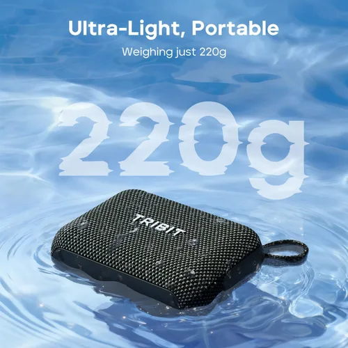 Miniatura 5 de Altavoz portátil Tribit PocketGo con Bluetooth, 20 horas de reproducción, IP68 resistente al agua/polvo, inalámbrico, BT6.0, para la ducha, sonido