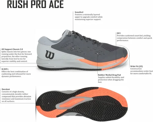 Miniatura 3 de WILSON Tenis Rush Pro Ace para hombre