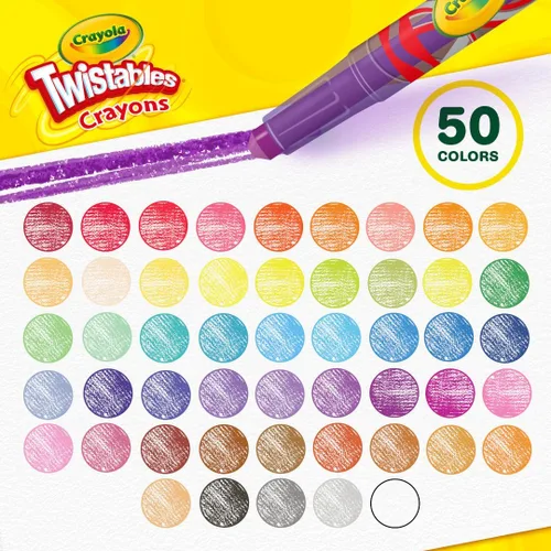 Miniatura 3 de Crayola Mini crayones Twistables (50 unidades), suministros de arte para niños, regalos únicos para niños, juego de colorear, crayones para niños