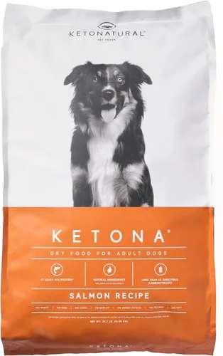 Ketona Receta de salmón alimento seco para perros adultos, natural, bajo en carbohidratos (solo 5%), alto en proteínas (46%), sin granos, la