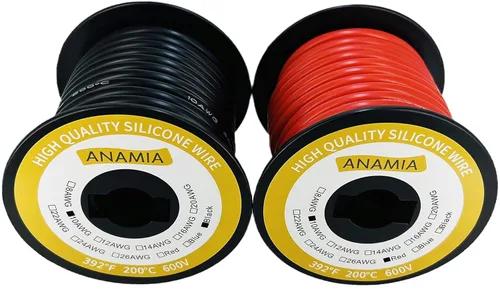 Miniatura 25 de ANAMIA - Alambre de silicona flexible de calibre 6, 6 AWG, conductor de cobre estañado de 3200 * 0.08mm, trenzado de alta temperatura para batería