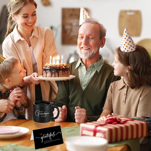 Miniatura 7 de ReliThick Juego de 6 regalos para el mejor abuelo para hombres, regalos del día del padre, regalos del abuelo, 13.5 onzas, tazas de cerámica