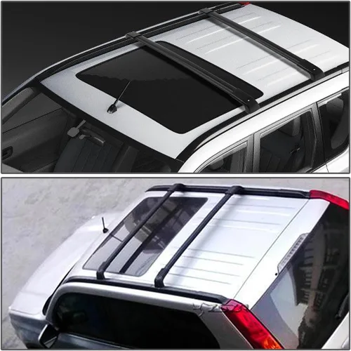 Miniatura 6 de DNA MOTORING PT-ZTL-8026 - Par de barras transversales de aluminio para techo de automóvil, compatibles con Nissan X-Trail 08-16, color negro