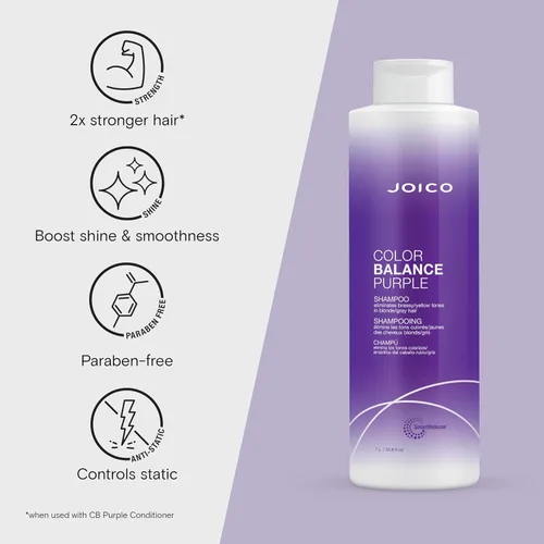 Miniatura 3 de Joico Champú y acondicionador color morado Para cabello rubio o gris frío Elimina los tonos amarillos cobrizos Aumenta la vitalidad