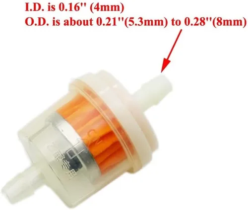 Miniatura 2 de PRO BAT O.D. 8mm Manguera de Combustible de Gas para Dirt Bike para 50cc 70cc 90cc 110cc 125cc 150cc 200cc 250cc ATV Go Kart Ciclomotor Scooter Negro
