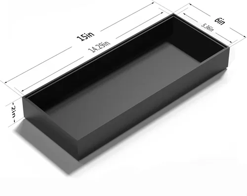 Miniatura 4 de Bandeja para Tanque de Inodoro para Decoración Moderna de Baño Negro, Juego de 2 Organizadores para la Parte Superior del Tanque del Inodoro, Caja