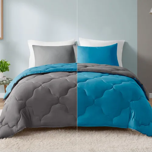 Miniatura 17 de Comfort Spaces Vixie Juego de Edredón Reversible - Cubierta Acolchada Geométrica Casual de Moda, Ropa de Cama Acogedora Alternativa de Plumón