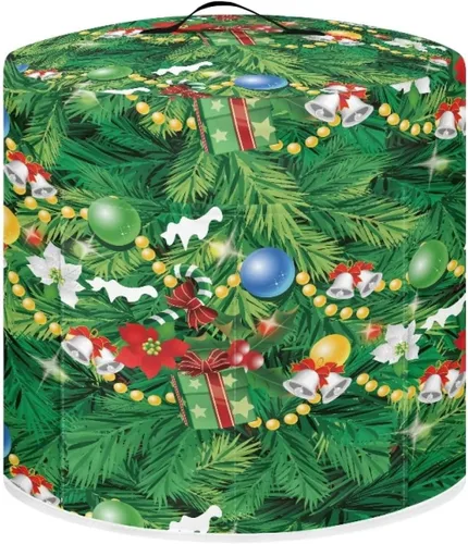 GLENLCWE Cubierta para olla a presión de árbol de campana de Navidad, cubierta de electrodomésticos de cocina de Navidad, cubierta a prueba de polvo