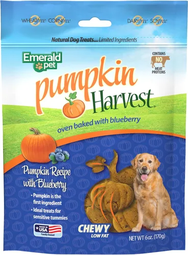 Miniatura 10 de Emerald Pet Pumpkin Harvest Mini Trainers - Golosinas para perros, sabor a calabaza, 6 onzas, golosinas masticables suaves y bajas en grasa