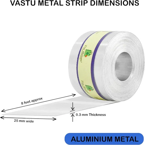 Miniatura 3 de Treemaison Tira de aluminio 1 pulgada Paquete de 4 Tira de aluminio Vastu para inodoro Remedio de tira Vastu Ancho - 0.984 in, Grosor