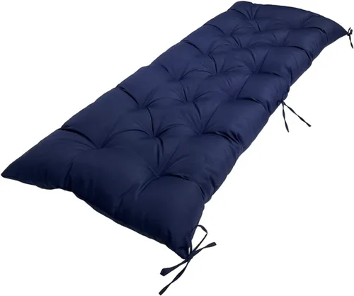 Miniatura 20 de Cojín de banco para exteriores, color negro, antideslizante, para muebles de exterior, almohadillas gruesas para sillas de patio de 40 pulgadas
