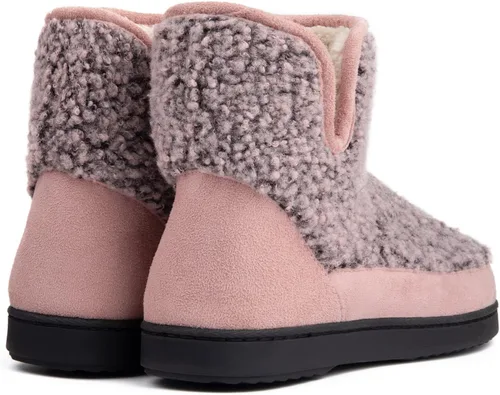 Miniatura 4 de RockDove - Pantuflas estilo botín de forro polar con espuma viscoelástica y suela de goma para mujer