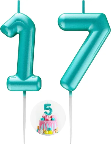 Miniatura 167 de Velas número 2 arcoíris con número 3D de feliz cumpleaños para decoración de fiesta de pastel de cumpleaños, suministros de celebración