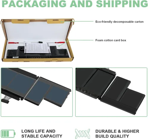 Miniatura 9 de ASUNCELL Batería de repuesto para laptop A1417 para MacBook Pro A1398 (mediados de 2012 y principios de 2013), se aplica a MacBook Pro Retina de 15