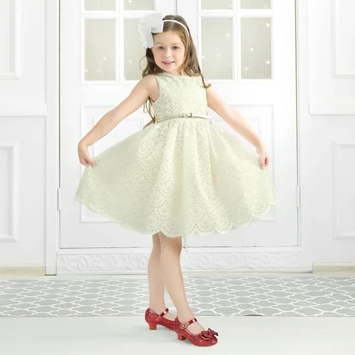 Miniatura 172 de PANDANINJIA Vestido de jada para niñas y niños pequeños, zapatos de princesa Mary Jane con tacones con lazo para fiesta, boda, boda