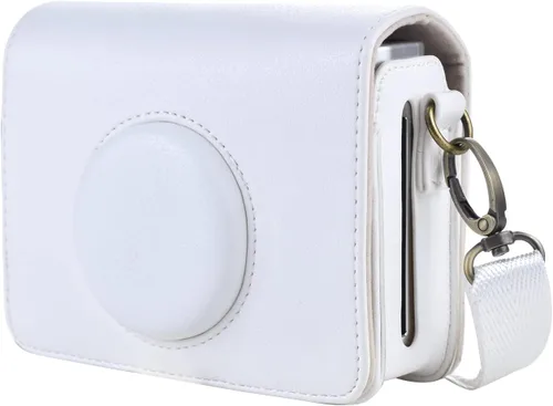 Miniatura 10 de Rieibi Mini EVO - Funda protectora de piel sintética retro para cámara instantánea Fujifilm Instax Mini EVO - Funda extraíble con correa ajustable