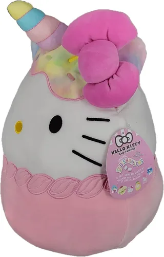 Miniatura 2 de Squishmallows Kellytoy oficial - Peluche oficial de Sanrio Squad Squishy Animal de peluche de poliéster (Hello Kitty (cupcake), 8 pulgadas)