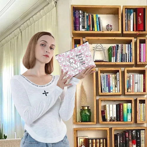 Miniatura 7 de G2TUP Bolsa de cosméticos de maquillaje de gato de dibujos animados, regalo para fanáticos de la película de gatos, regalo con temática de película