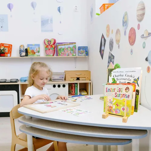 Miniatura 2 de Estantería de madera para niños, 2 unidades, estantes de exhibición de libros para niños, adecuado para habitaciones de niños, guardería y aula