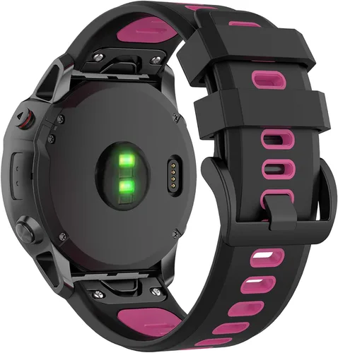 Miniatura 11 de Compatible con Garmin Fenix 6X Sapphire Band para mujeres y hombres, bandas de repuesto de silicona Quickfit de 0.86 pulgadas (1.024 in), correas