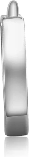 Miniatura 5 de Aretes Huggie de oro amarillo o blanco de 14 k de grosor de 0.079 in (0.433 x 0.433 in)