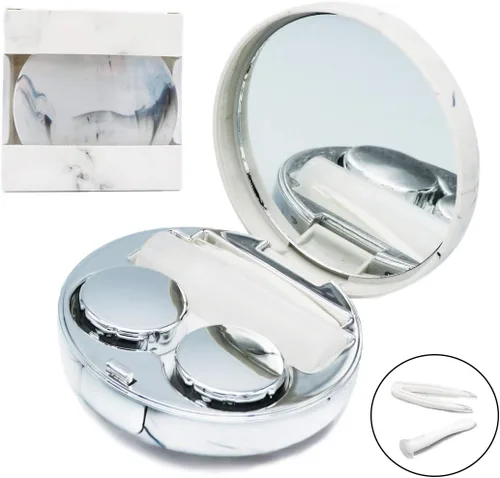 Vastsoon Estuche para Lentes de Contacto, Kit Portátil Lindo para Lentes de Contacto de Color con Aplicador, Herramienta Removedora y Espejo,