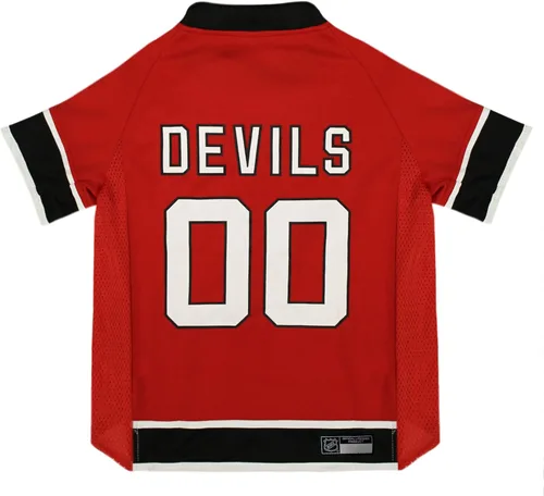 Miniatura 24 de Camiseta NHL Calgary Flames para perros y gatos, talla XL. ¡Deja que tu mascota sea un verdadero fanático de la NHL!