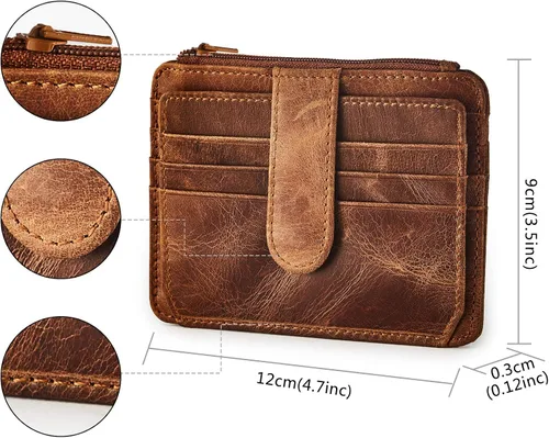 Miniatura 3 de BRASS TACKS LEATHERCRAFT Vintage Top Grain Leather Wallet for Men Gift Box