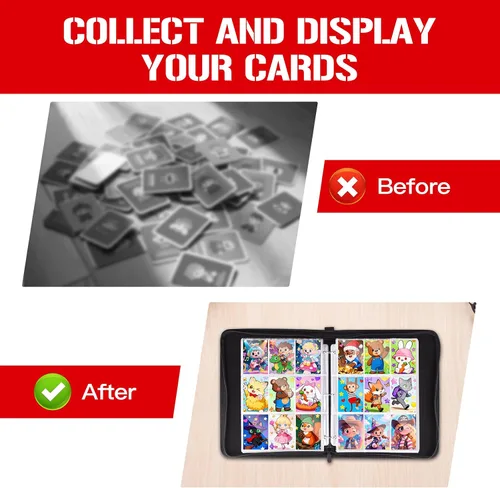 Miniatura 3 de Carpeta para tarjetas de 1800 tarjetas, 9 bolsillos, carpeta de tarjetas coleccionables con cremallera de alta calidad, carpeta de doble cara