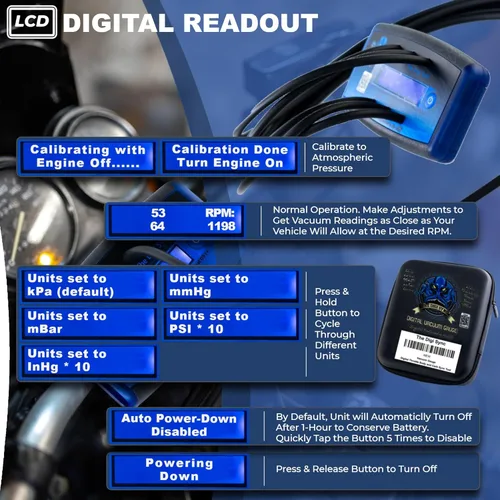 Miniatura 7 de 6 canales: el cuerpo del acelerador digital Digi Sync y la herramienta de sincronización de carbohidratos, sincronizador de carburador fácil de usar