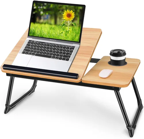 Mesa portátil ajustable para cama, mesa de cama para portátiles, soporte para portátil para camas, escritorio de regazo plegable para portátiles y