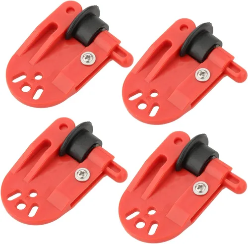 4 unids Cepilladora Zams Pro Release Clips Pesca en línea Clip lateral para Aparejos de pesca en alta mar Trolling Downrigger Clips Rojo