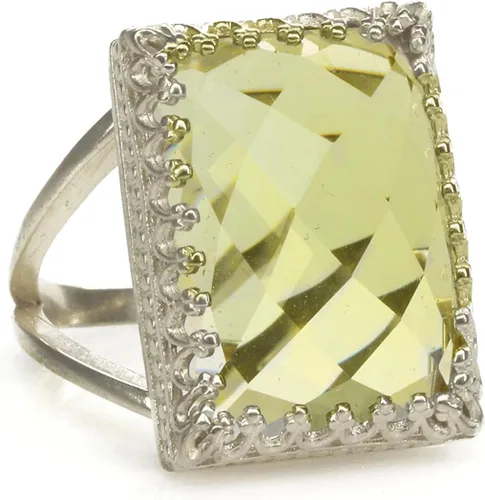 Miniatura 3 de Unique Yellow Quartz Ring - Lemon Quartz in 925 Sterling Silver - Gorgeous Statement Rings for Women - Jewelry for Weddings, Parties, Engagements