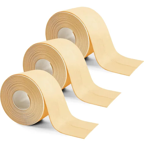 3 rollos de 10.5 pies de cinta de calafateo para inodoro, tira autoadhesiva de calafateado para sellado de baño, despegar y pegar, tira de calafateo