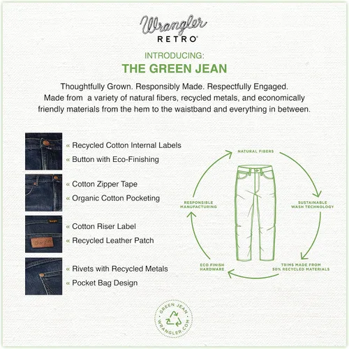 Miniatura 6 de Wrangler Jeans retro de talle alto para mujer, Verde
