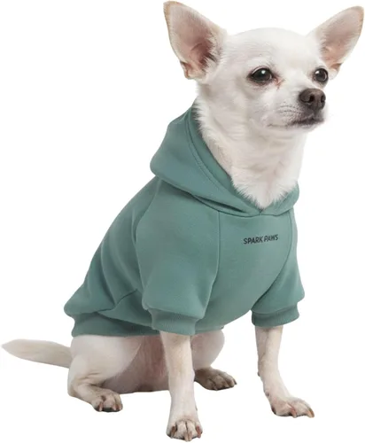 Miniatura 25 de Spark Paws Sudadera con capucha para perro, suéter de primera calidad para perros pequeños, medianos y grandes Trajes cálidos para bulldogs