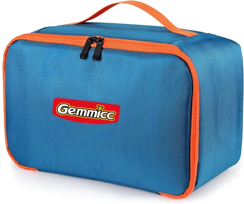 Gemmicc Estuche de transporte de juguetes, bolsa de almacenamiento de azulejos magnéticos, organizador de tela Oxford resistente al agua, caja de