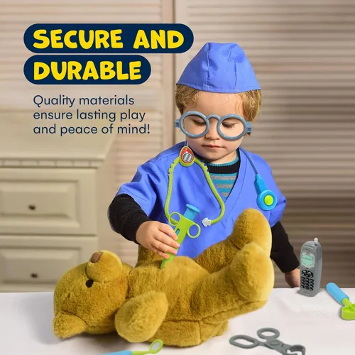 Miniatura 5 de Kit de médico de Kidzlane para niños - Juego de médico para niños con estetoscopio electrónico - Juego de médico para niños - Juego de médico