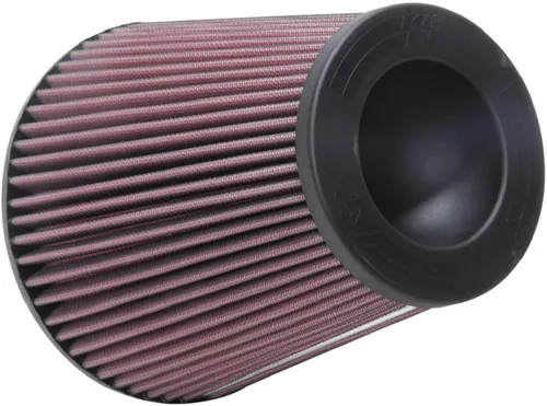 K&N Filtro de aire universal con abrazadera: alto rendimiento, premium, lavable, filtro de repuesto: diámetro de la brida: 6 pulgadas, altura del