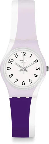 Miniatura 2 de Swatch Reloj analógico de cuarzo para mujer con correa de silicona LW169, Blanco, Pulsera