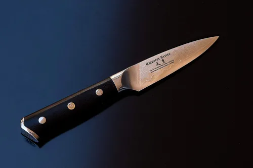 Miniatura 5 de Regalia Cuchillo de parrilla (de servicio) de 3.5 pulgadas: cuchillos de utilidad para pelar de acero inoxidable damasceno de alta carbono de 67
