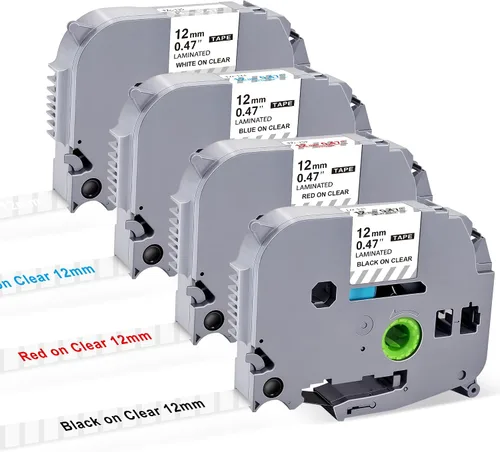 Miniatura 11 de TITBIT Paquete de 5 cintas táctiles PTP300BT P de repuesto para rotulador Brother Cube TZe-231 de 0.472 in 0.47 laminado Tze231 TZ-231 negro sobre