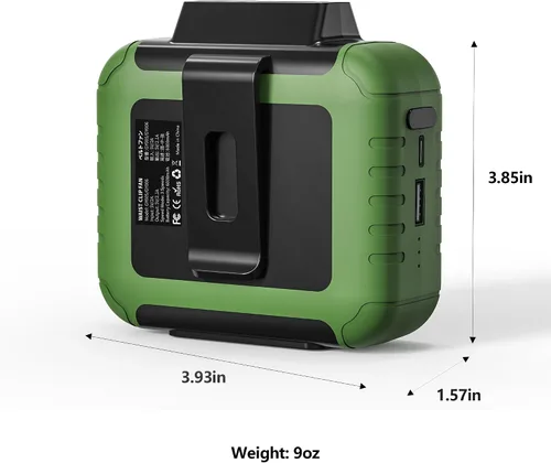 Miniatura 7 de Ventilador de cintura portátil – Batería de 6000 mAh, 3 velocidades, flujo de aire fuerte, hasta 16 horas de tiempo de trabajo, ventilador portátil