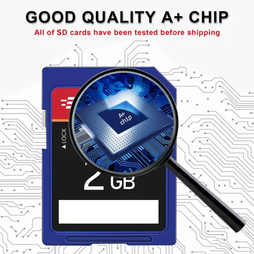 Miniatura 2 de EASTBULL Paquete de 5 tarjetas SD de 2 GB Clase 6 SD U1 V30 SDHC tarjeta de memoria 5 unidades para cámara, video Full HD, con 5 mini fundas