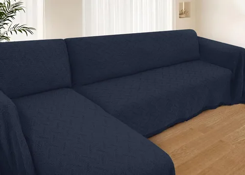 Miniatura 12 de HOMERILLA - Fundas de sofá seccional para sofá seccional, cobija de sofá en forma de L, 2 piezas, protector de muebles en forma de L para mascotas