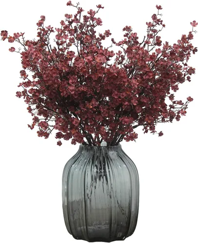 Miniatura 23 de JAKY-Global Flores Artificiales de Tela Aliento de Bebé 12 Ramos Plantas de Seda Falsas Europeas Decoración de Boda Fiesta Ramos de Tacto Real DIY