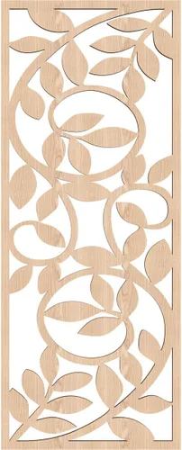 Miniatura 2 de 9 3/8"W x 24 3/8"H x 1/4"T Utica Decorativo Fretwork Madera Paneles de Pared, Abedul