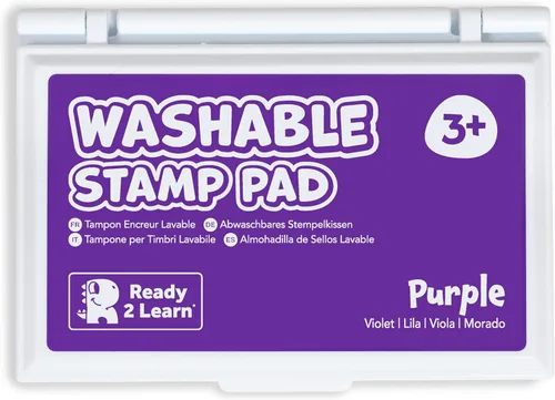 Miniatura 13 de READY 2 LEARN Almohadilla de sello lavable para niños, verde, almohadilla de tinta no tóxica para sellos, resistente a la decoloración, para decorar